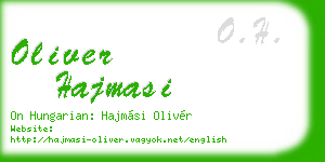 oliver hajmasi business card