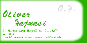 oliver hajmasi business card